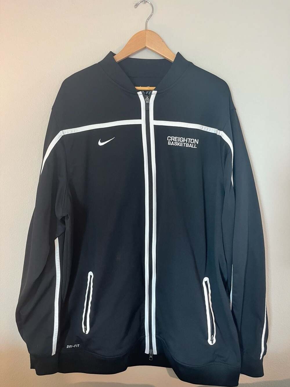 Nike, 2XLT Creighton Blue Jays Basketball Dri Fit Jacket, Game Day, Embroidered